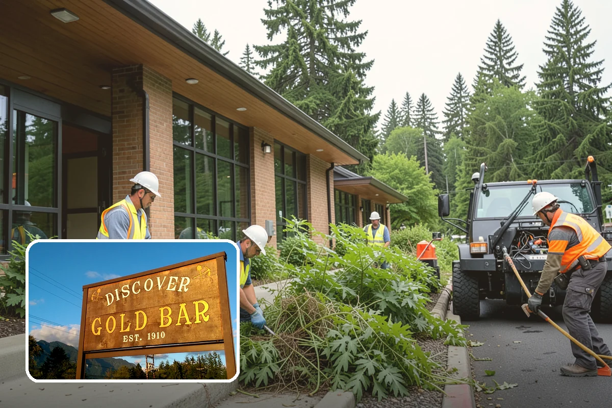 Kiosk Installation in Gold Bar, Snohomish County, WA - Provides a protected, official surface for public postings and maps