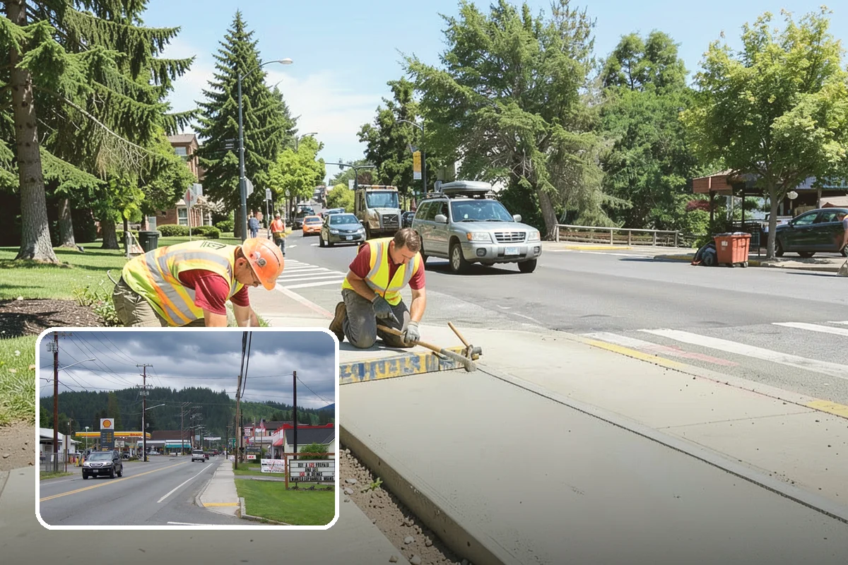 Kiosk Installation in Granite Falls, Snohomish County, WA - Provides a protected, official surface for public postings and maps