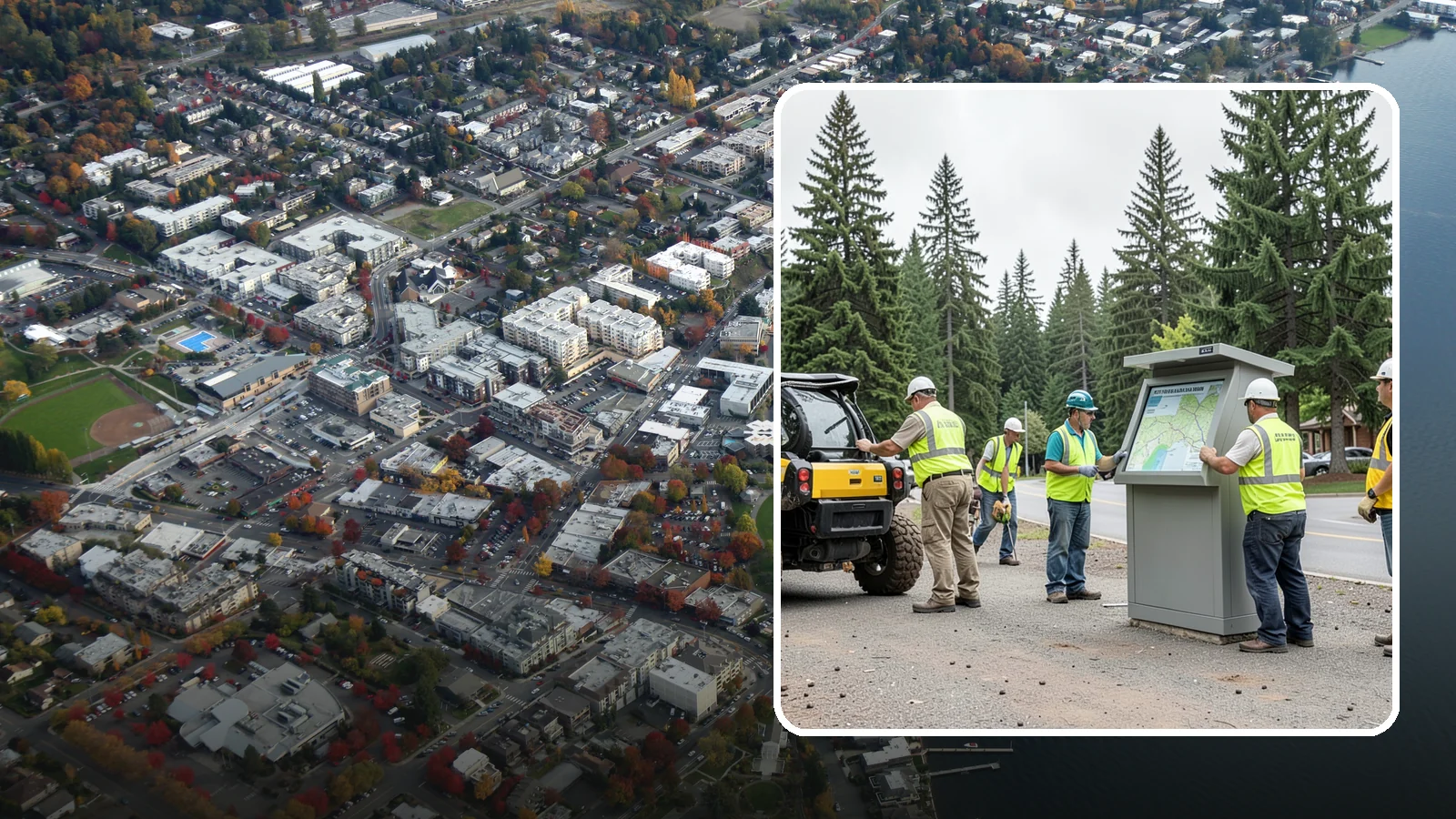 Kiosk Installation in Kirkland, King County, WA - We install community information kiosks at trailheads, parks, and civic gathering places for posted notices and maps.