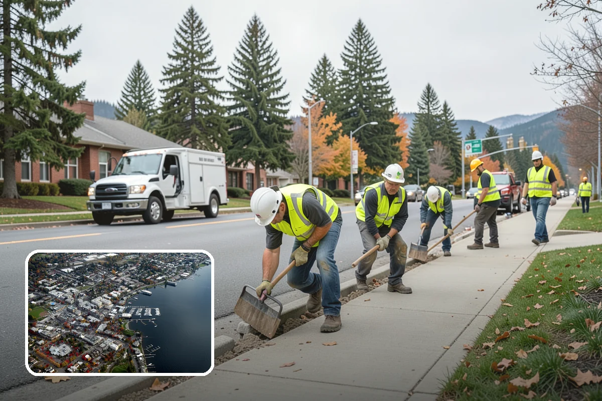 Kiosk Installation in Kirkland, King County, WA - Provides a protected, official surface for public postings and maps