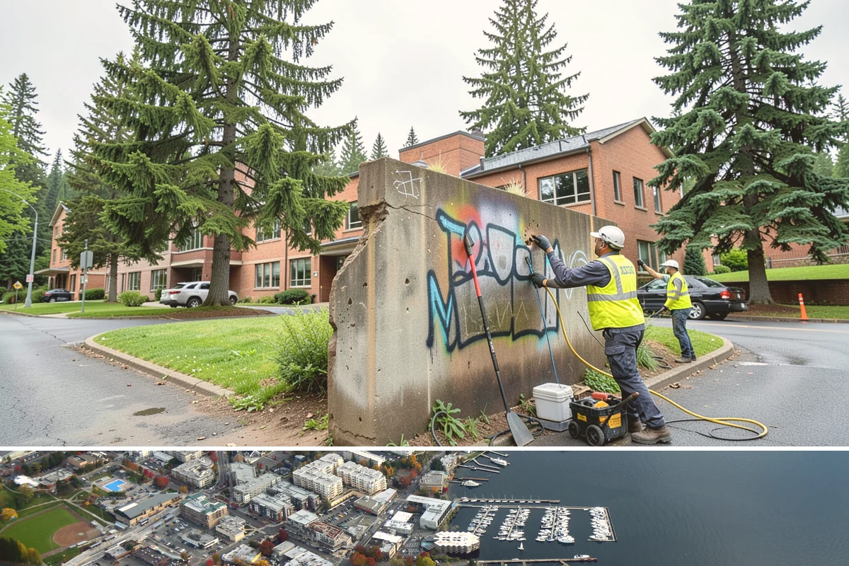 Kiosk Installation in Kirkland, King County, WA - Footing and installation work is best scheduled in drier months for reliable concrete cures, though covered kiosks can be set...