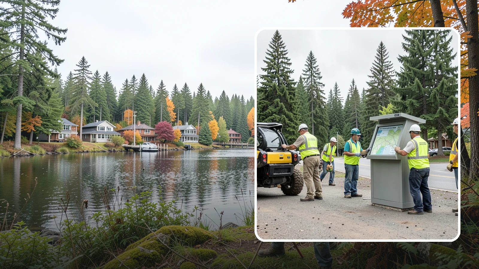 Kiosk Installation in La Conner, Skagit County, WA - We install community information kiosks at trailheads, parks, and civic gathering places for posted notices and maps.