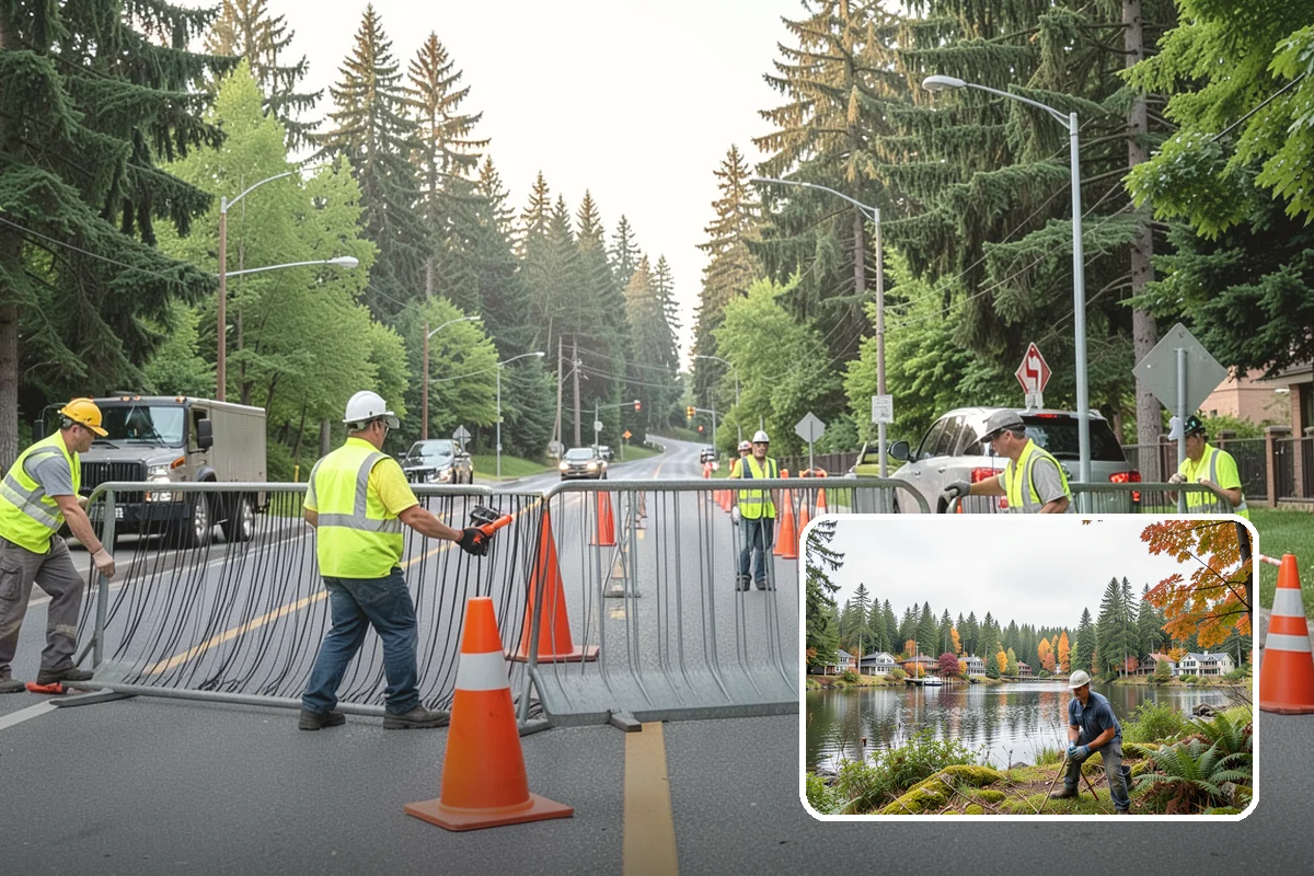 Kiosk Installation in La Conner, Skagit County, WA - Provides a protected, official surface for public postings and maps