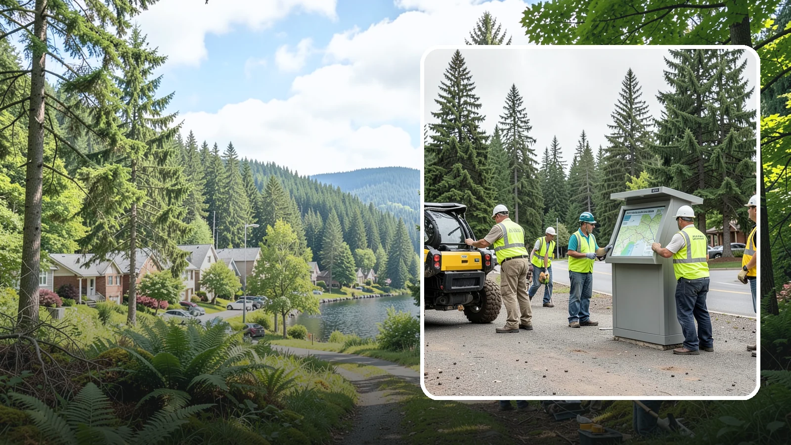 Kiosk Installation in Lake Forest Park, King County, WA - We install community information kiosks at trailheads, parks, and civic gathering places for posted notices and maps.