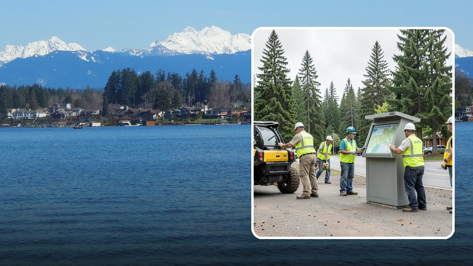 Kiosk Installation in Lake Stevens, Snohomish County, WA - We install community information kiosks at trailheads, parks, and civic gathering places for posted notices and maps.