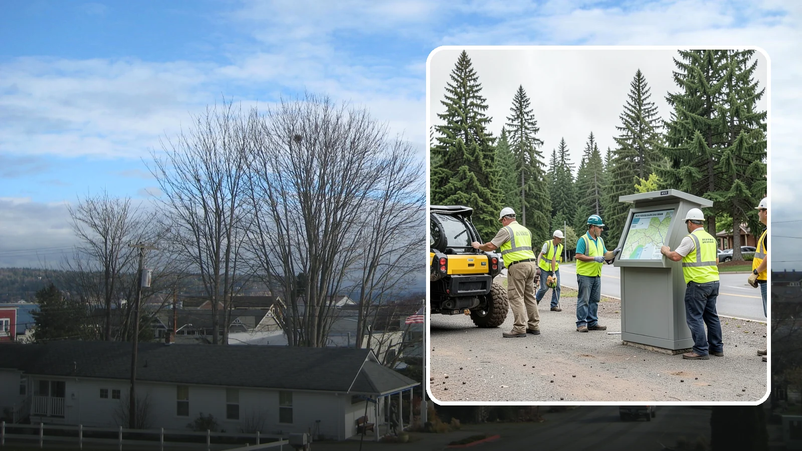 Kiosk Installation in Langley, Island County, WA - We install community information kiosks at trailheads, parks, and civic gathering places for posted notices and maps.