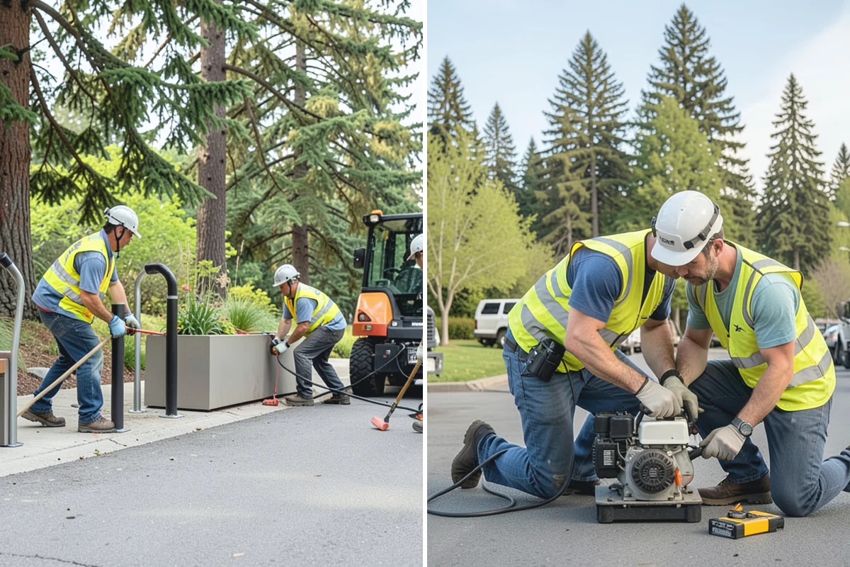 Kiosk Installation in Marysville, Snohomish County, WA - Confirm kiosk model, materials, and footing details