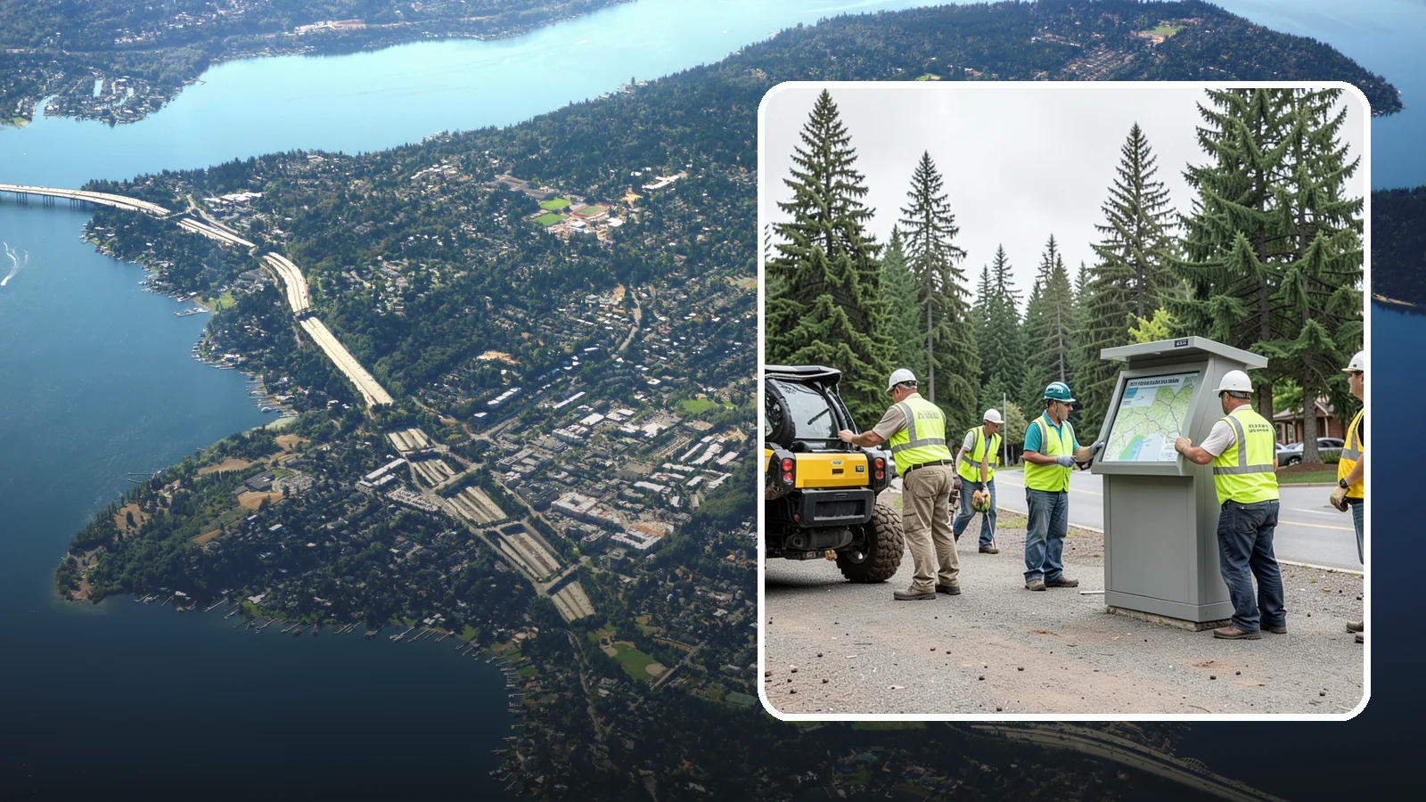 Kiosk Installation in Mercer Island, King County, WA - We install community information kiosks at trailheads, parks, and civic gathering places for posted notices and maps.