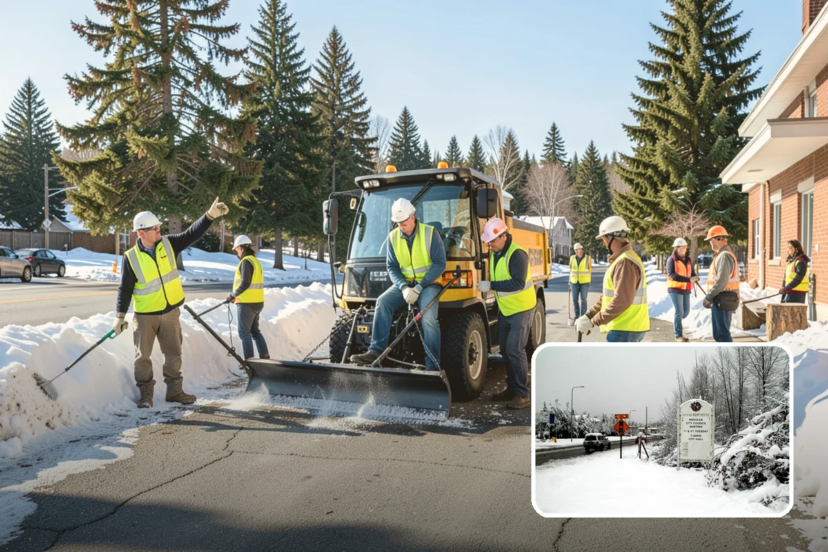 Kiosk Installation in Newcastle, King County, WA - Provides a protected, official surface for public postings and maps