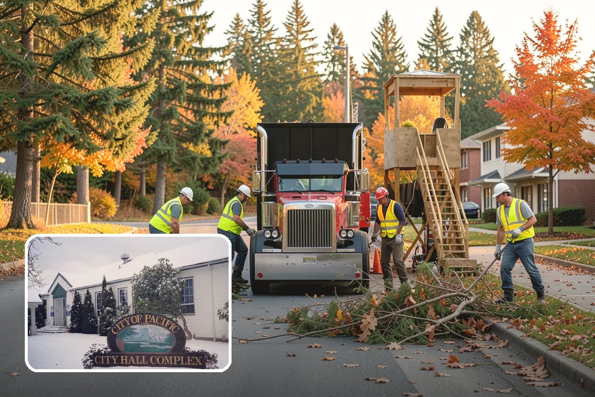 Kiosk Installation in Pacific, King County, WA - Provides a protected, official surface for public postings and maps