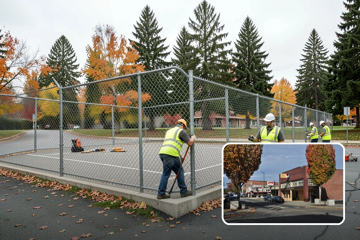 Kiosk Installation in Puyallup, Pierce County, WA - Provides a protected, official surface for public postings and maps