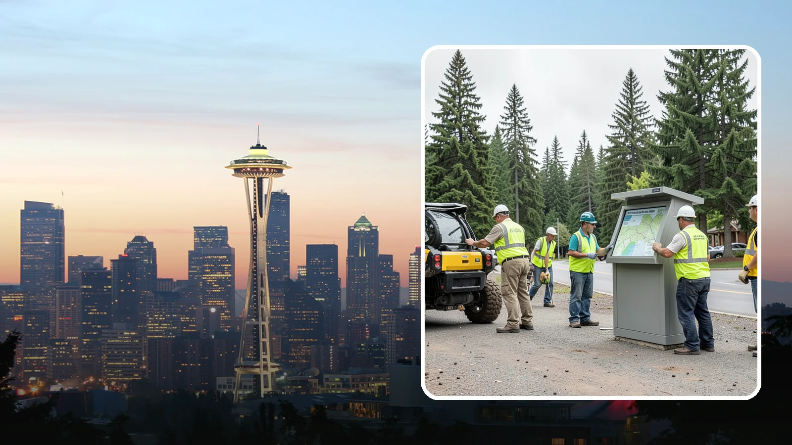 Kiosk Installation in Seattle, King County, WA - We install community information kiosks at trailheads, parks, and civic gathering places for posted notices and maps.