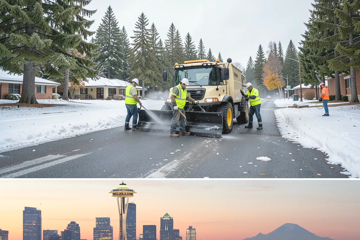 Kiosk Installation in Seattle, King County, WA - Footing and installation work is best scheduled in drier months for reliable concrete cures, though covered kiosks can be set...