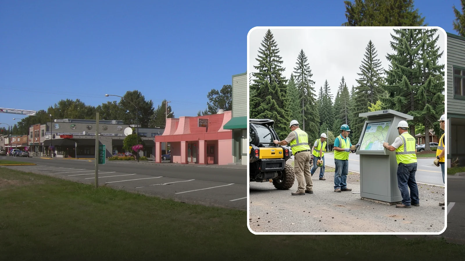 Kiosk Installation in Snoqualmie, King County, WA - We install community information kiosks at trailheads, parks, and civic gathering places for posted notices and maps.