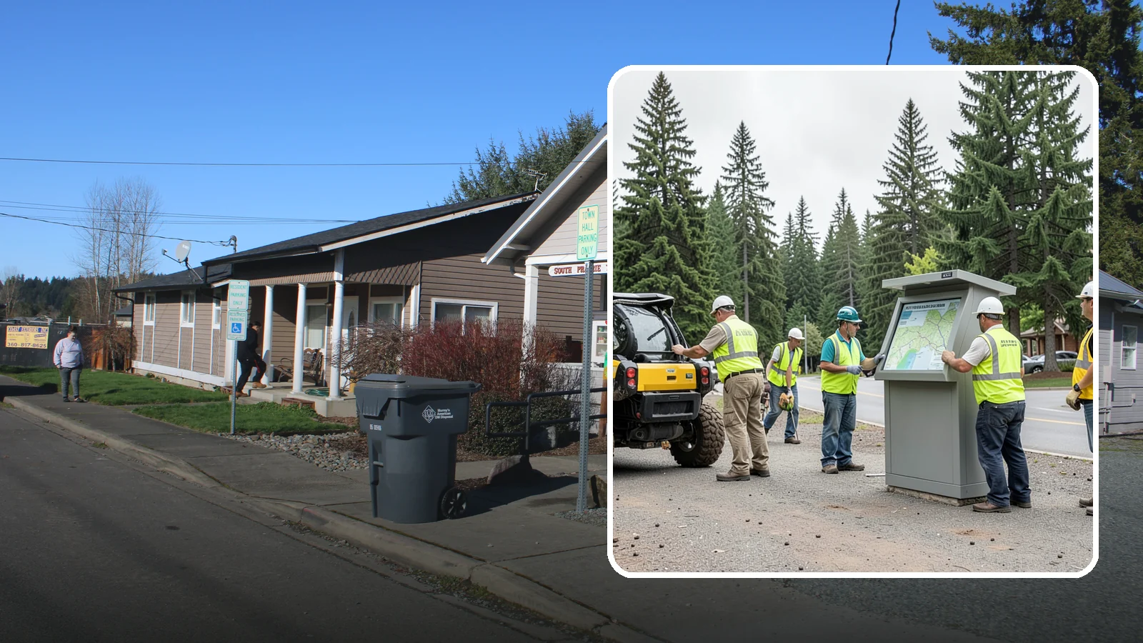 Kiosk Installation in South Prairie, Pierce County, WA - We install community information kiosks at trailheads, parks, and civic gathering places for posted notices and maps.