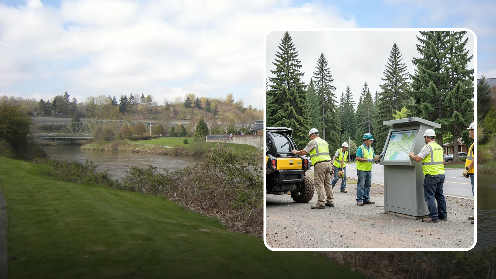 Kiosk Installation in Tukwila, King County, WA - We install community information kiosks at trailheads, parks, and civic gathering places for posted notices and maps.