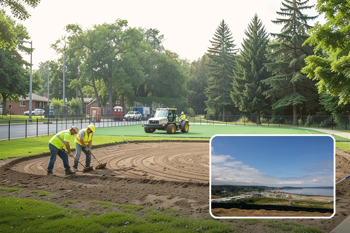 Kiosk Installation in University Place, Pierce County, WA - Provides a protected, official surface for public postings and maps