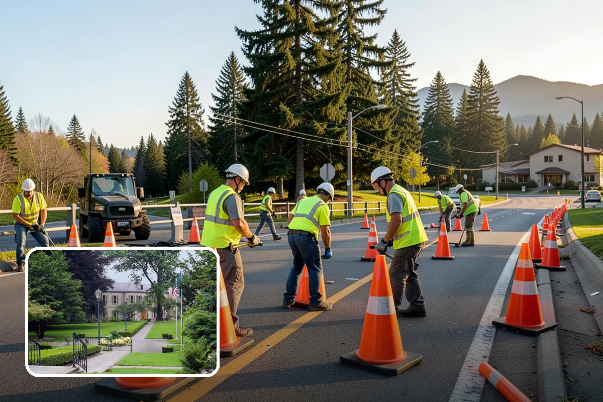 Kiosk Installation in Woodinville, King County, WA - Provides a protected, official surface for public postings and maps