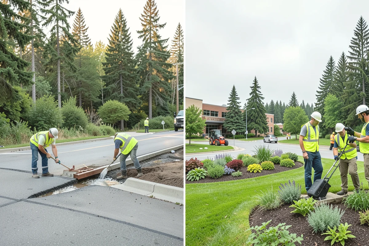 Knotweed Treatment in Anacortes, Skagit County, WA - Map and measure the knotweed stand and confirm water-buffer requirements