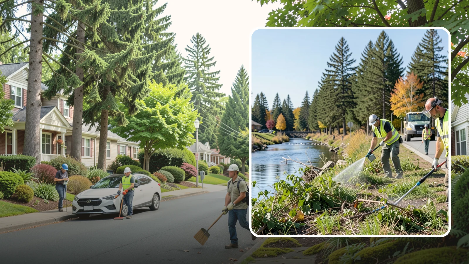 Knotweed Treatment in Beaux Arts Village, King County, WA - Multi-year stem-injection and foliar program to suppress invasive knotweed along waterways and public land.