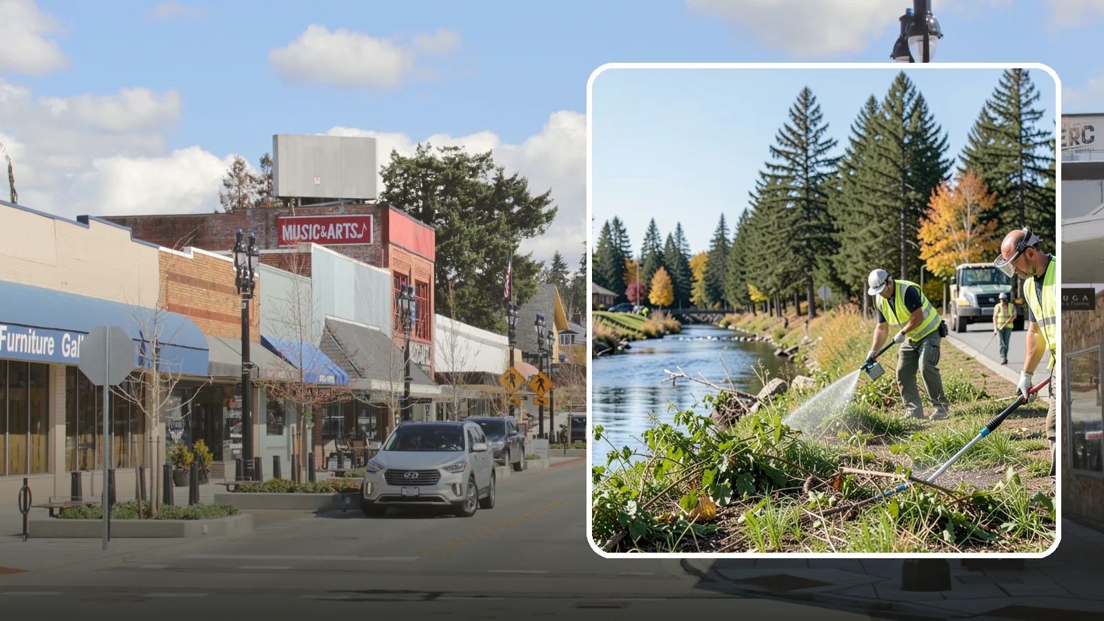 Knotweed Treatment in Bothell, King County, WA - Multi-year stem-injection and foliar program to suppress invasive knotweed along waterways and public land.
