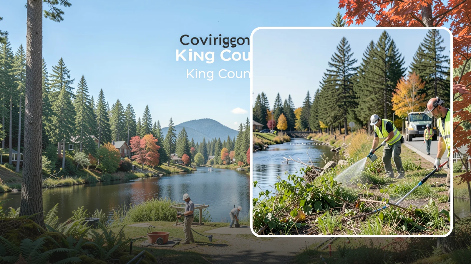 Knotweed Treatment in Covington, King County, WA - Multi-year stem-injection and foliar program to suppress invasive knotweed along waterways and public land.