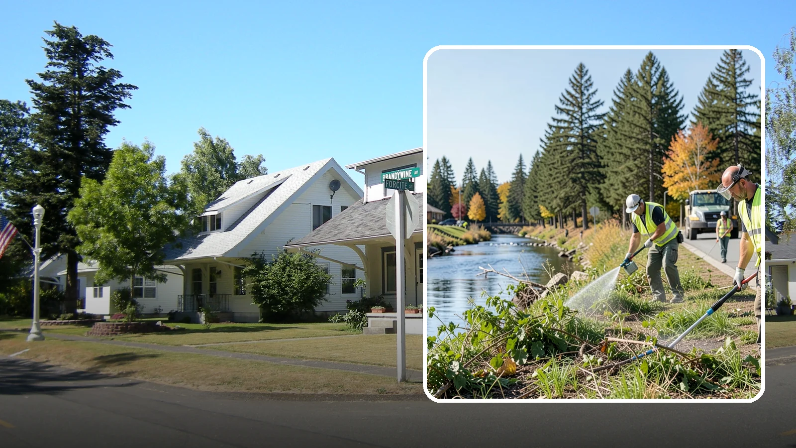 Knotweed Treatment in DuPont, Pierce County, WA - Multi-year stem-injection and foliar program to suppress invasive knotweed along waterways and public land.