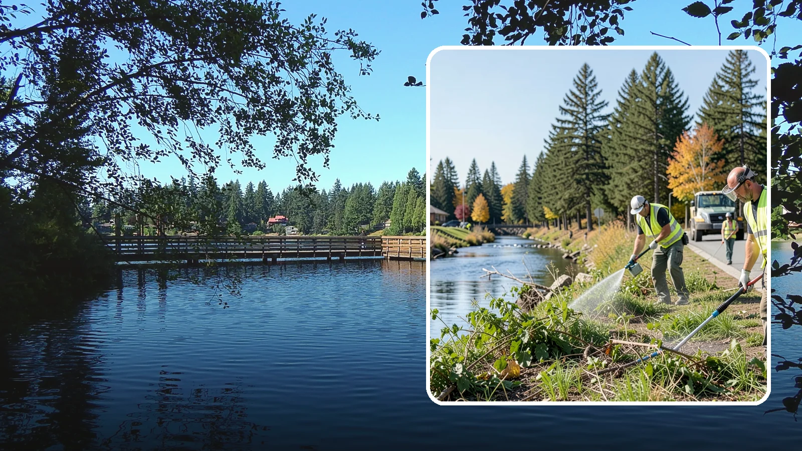 Knotweed Treatment in Federal Way, King County, WA - Multi-year stem-injection and foliar program to suppress invasive knotweed along waterways and public land.