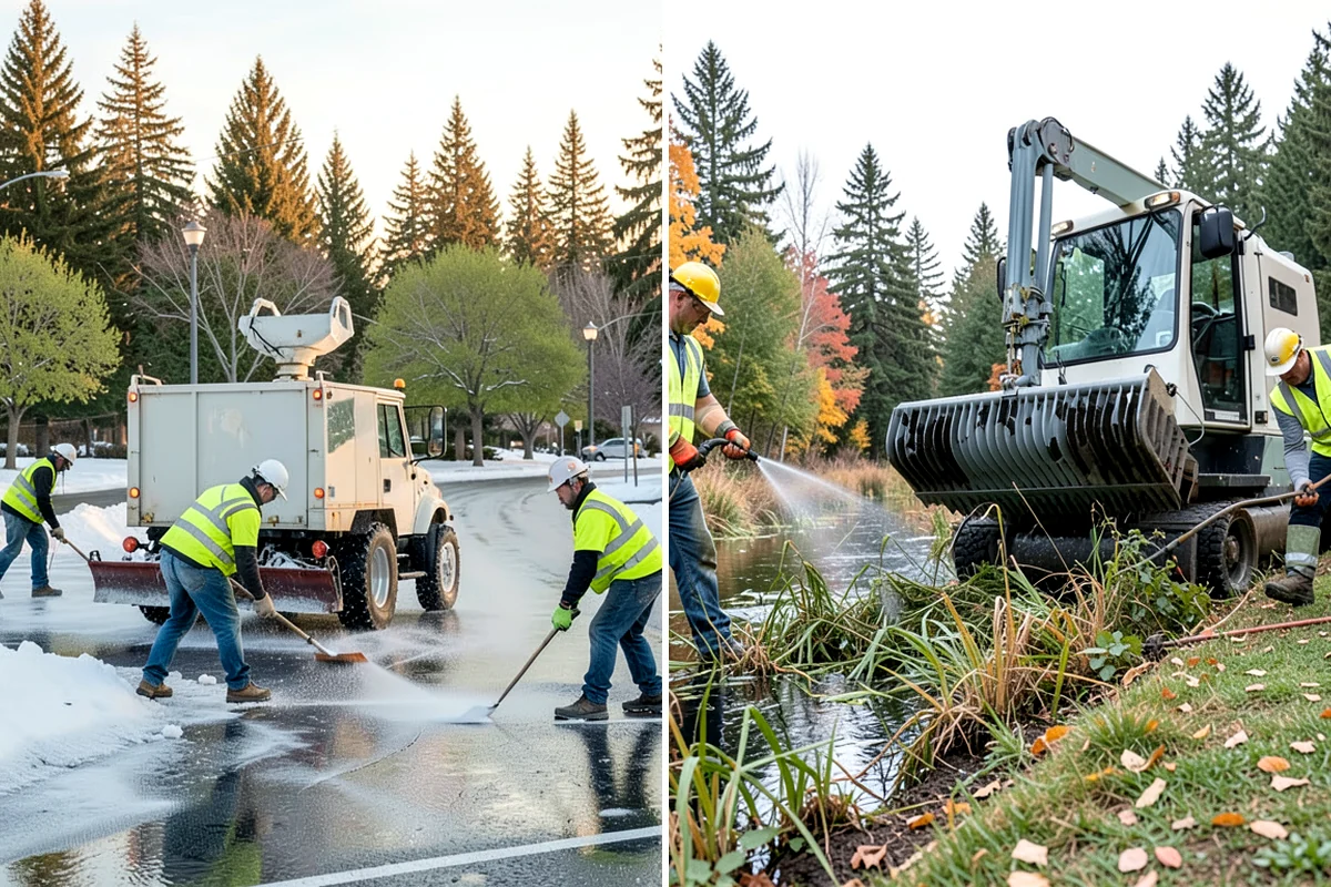 Knotweed Treatment in Federal Way, King County, WA - Map and measure the knotweed stand and confirm water-buffer requirements