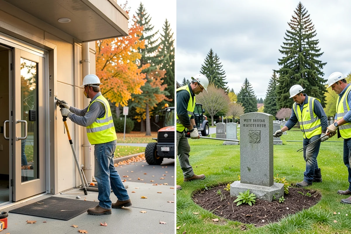 Knotweed Treatment in Fircrest, Pierce County, WA - Map and measure the knotweed stand and confirm water-buffer requirements