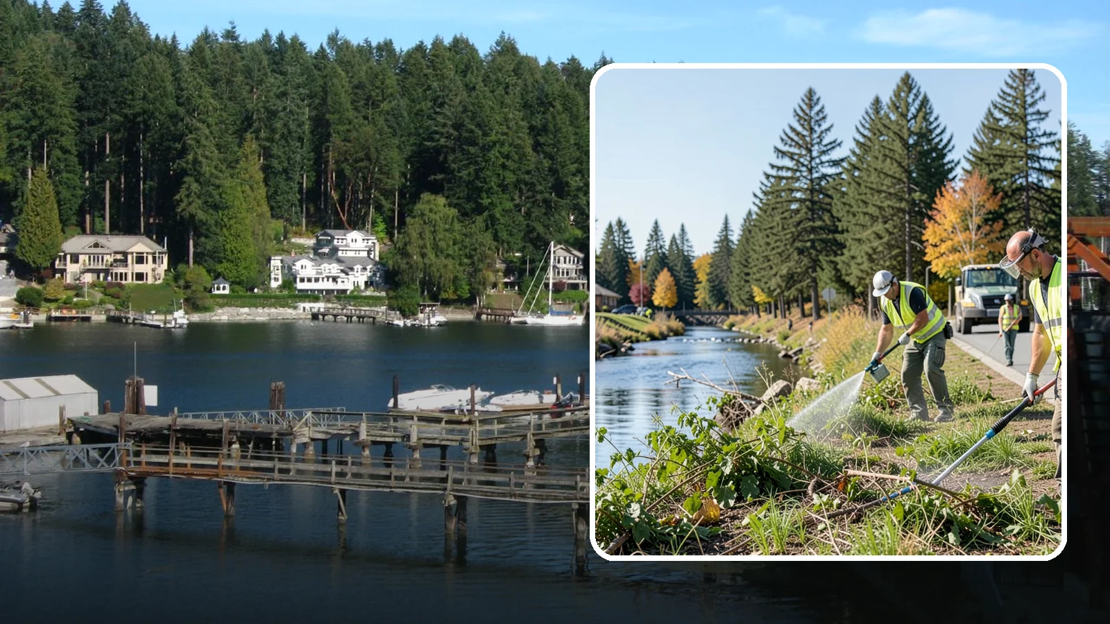 Knotweed Treatment in Gig Harbor, Pierce County, WA - Multi-year stem-injection and foliar program to suppress invasive knotweed along waterways and public land.