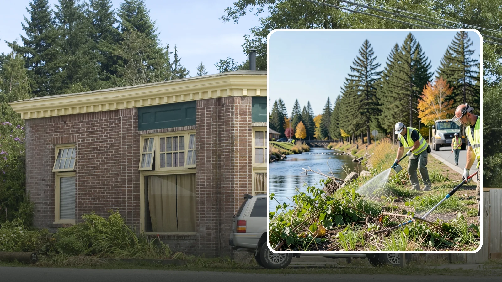 Knotweed Treatment in Hamilton, Skagit County, WA - Multi-year stem-injection and foliar program to suppress invasive knotweed along waterways and public land.
