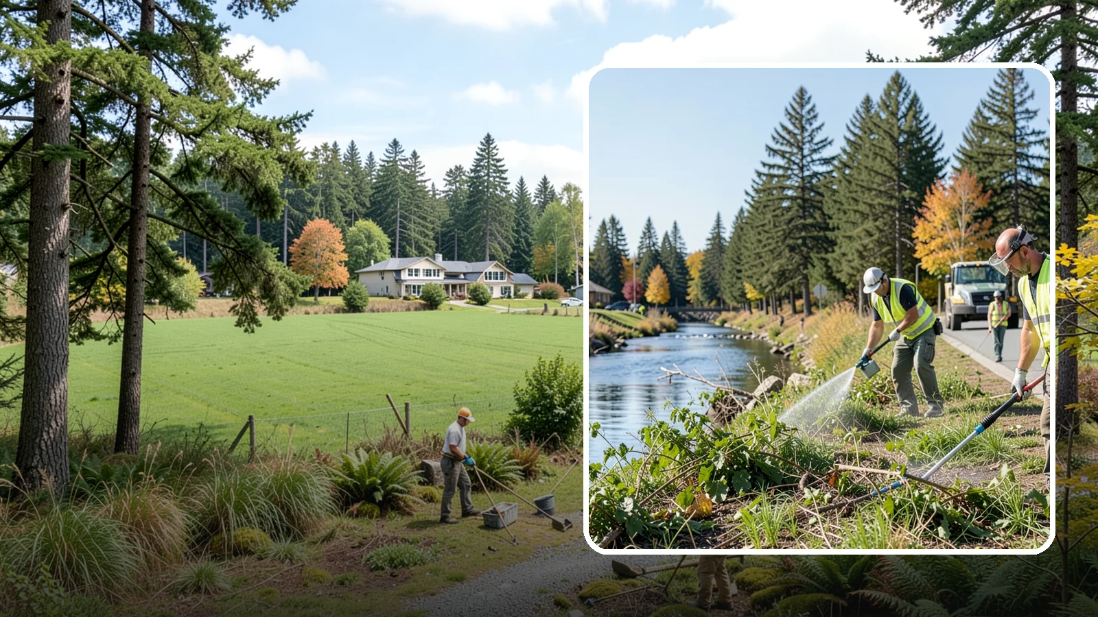 Knotweed Treatment in Lyman, Skagit County, WA - Multi-year stem-injection and foliar program to suppress invasive knotweed along waterways and public land.