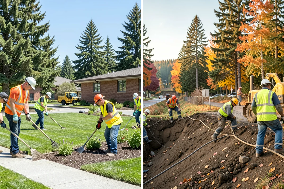 Knotweed Treatment in Lyman, Skagit County, WA - Map and measure the knotweed stand and confirm water-buffer requirements