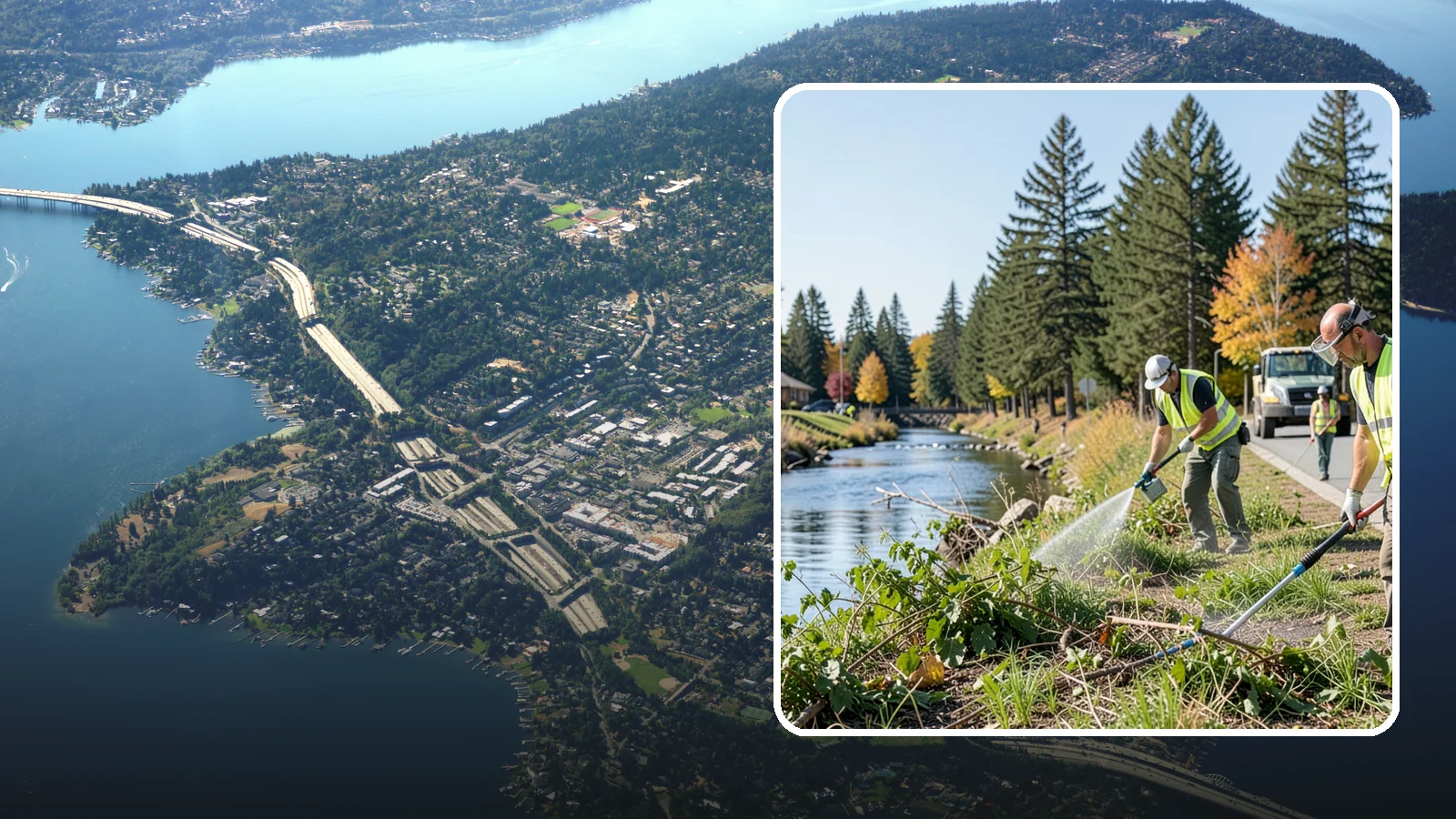 Knotweed Treatment in Mercer Island, King County, WA - Multi-year stem-injection and foliar program to suppress invasive knotweed along waterways and public land.