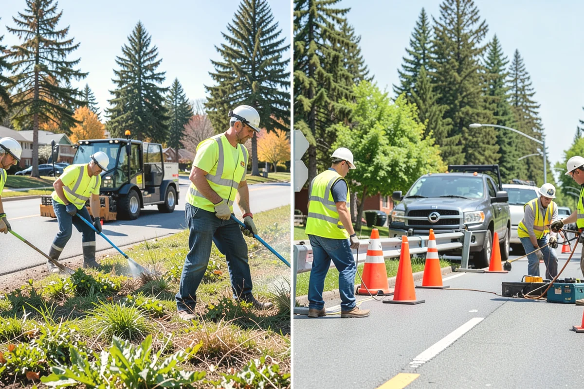 Knotweed Treatment in Mercer Island, King County, WA - Map and measure the knotweed stand and confirm water-buffer requirements