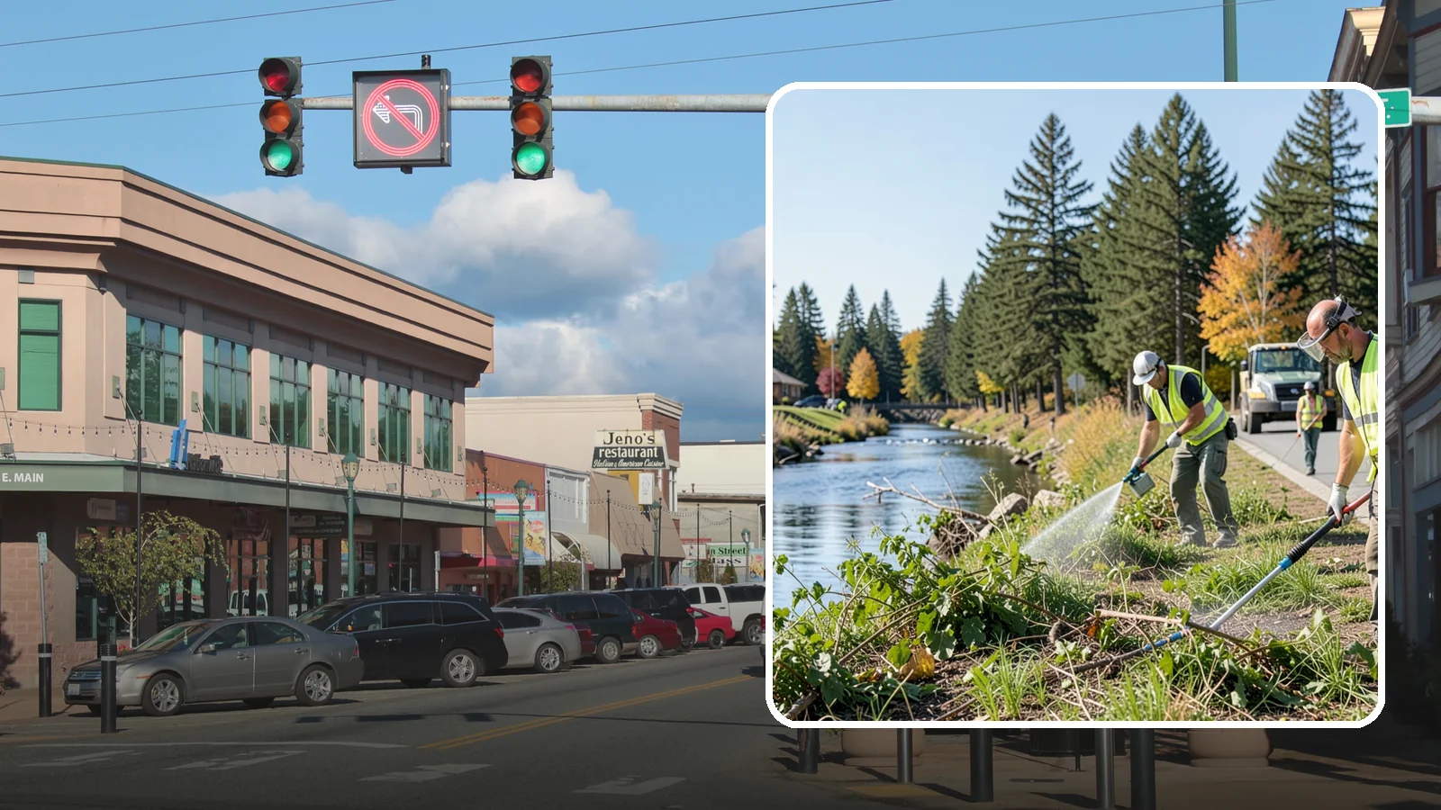 Knotweed Treatment in Monroe, Snohomish County, WA - Multi-year stem-injection and foliar program to suppress invasive knotweed along waterways and public land.
