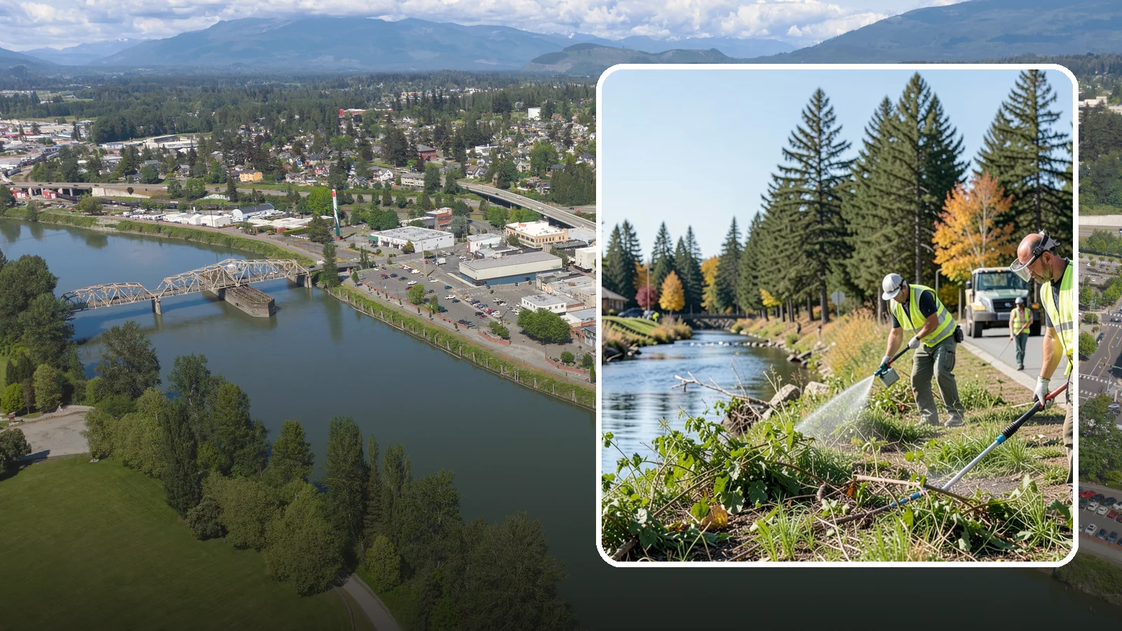Knotweed Treatment in Mount Vernon, Skagit County, WA - Multi-year stem-injection and foliar program to suppress invasive knotweed along waterways and public land.
