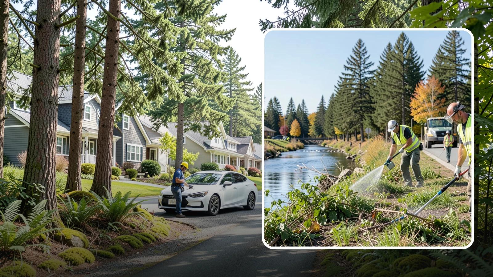 Knotweed Treatment in Normandy Park, King County, WA - Multi-year stem-injection and foliar program to suppress invasive knotweed along waterways and public land.