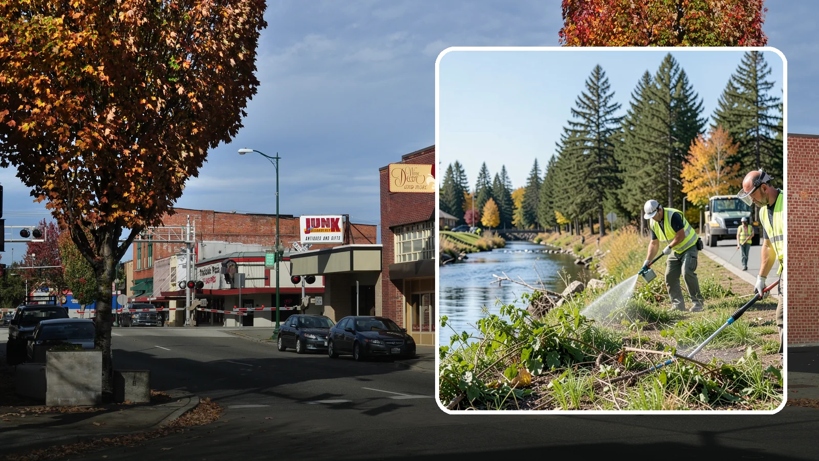 Knotweed Treatment in Puyallup, Pierce County, WA - Multi-year stem-injection and foliar program to suppress invasive knotweed along waterways and public land.