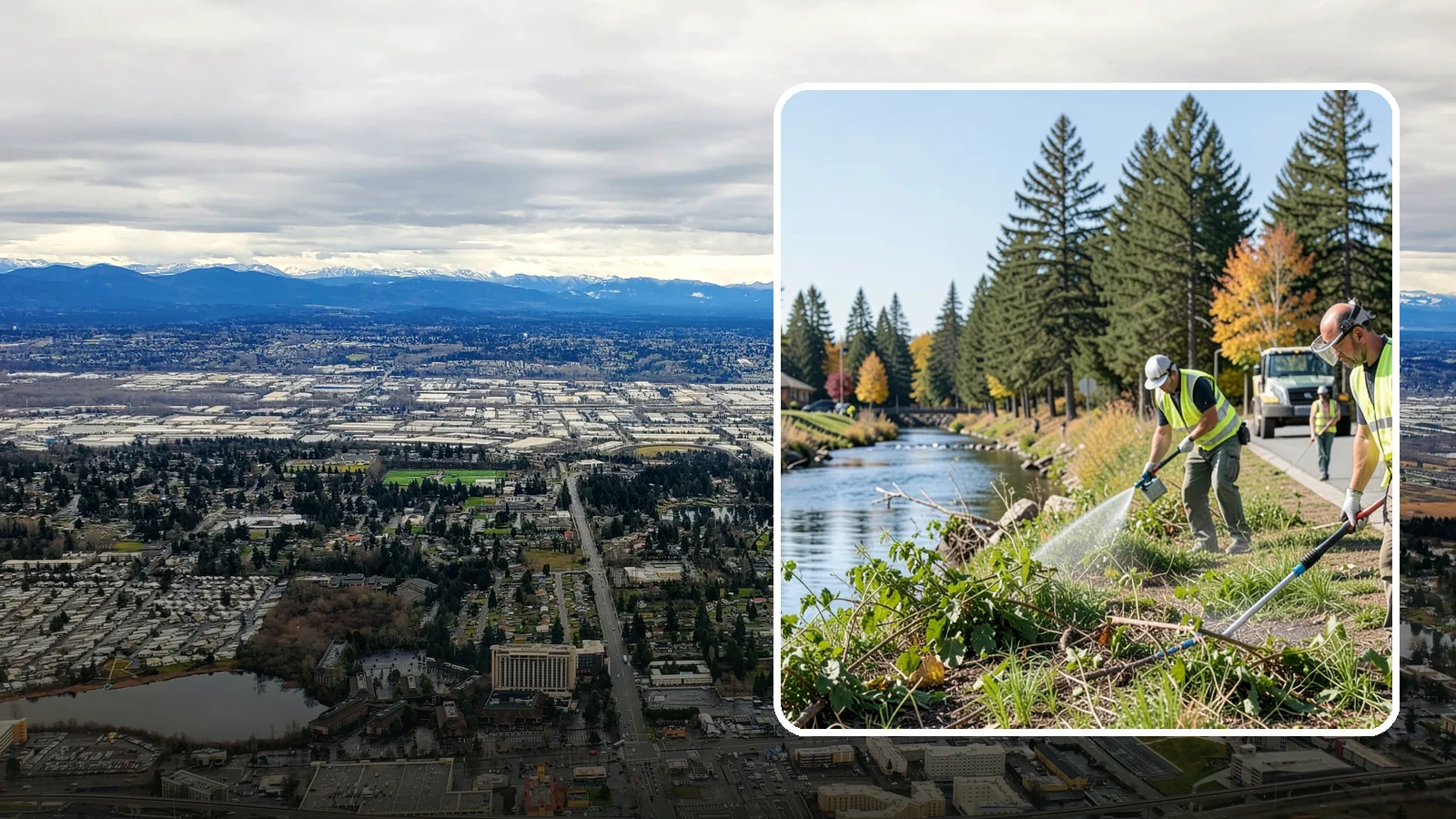 Knotweed Treatment in SeaTac, King County, WA - Multi-year stem-injection and foliar program to suppress invasive knotweed along waterways and public land.