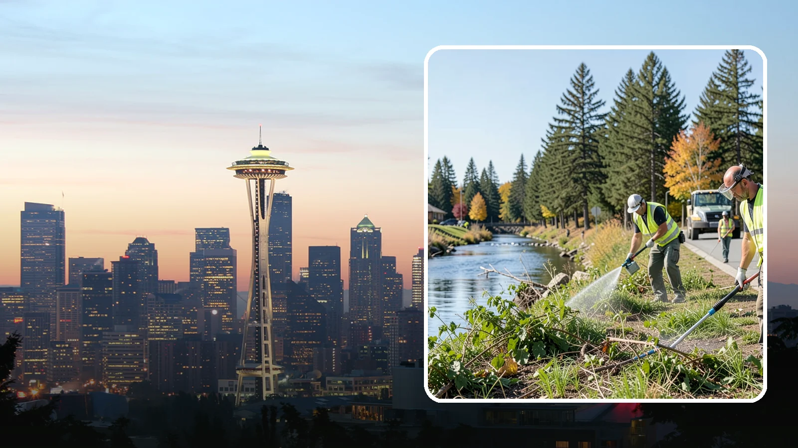 Knotweed Treatment in Seattle, King County, WA - Multi-year stem-injection and foliar program to suppress invasive knotweed along waterways and public land.