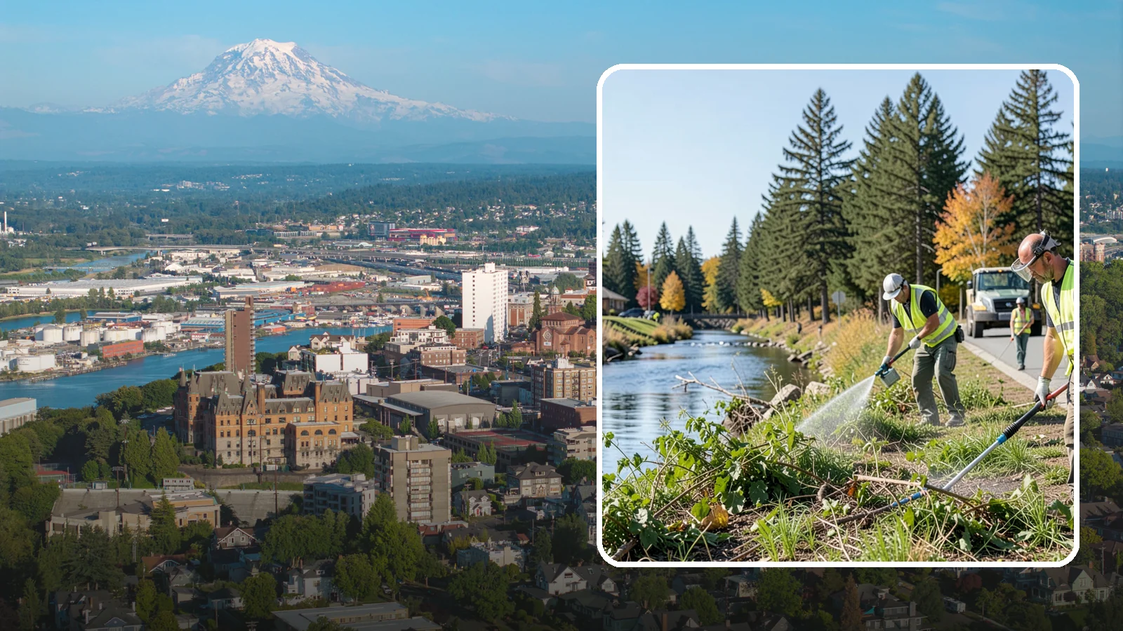 Knotweed Treatment in Tacoma, Pierce County, WA - Multi-year stem-injection and foliar program to suppress invasive knotweed along waterways and public land.