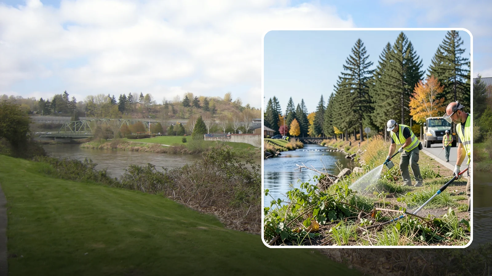 Knotweed Treatment in Tukwila, King County, WA - Multi-year stem-injection and foliar program to suppress invasive knotweed along waterways and public land.