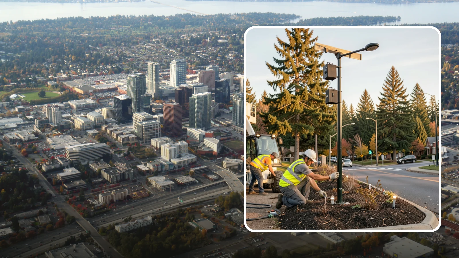Landscape Lighting Maintenance in Bellevue, King County, WA - Ongoing upkeep of low-voltage landscape lighting across municipal grounds, entries, and civic spaces.