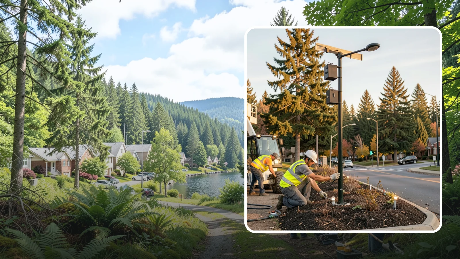Landscape Lighting Maintenance in Lake Forest Park, King County, WA - Ongoing upkeep of low-voltage landscape lighting across municipal grounds, entries, and civic spaces.