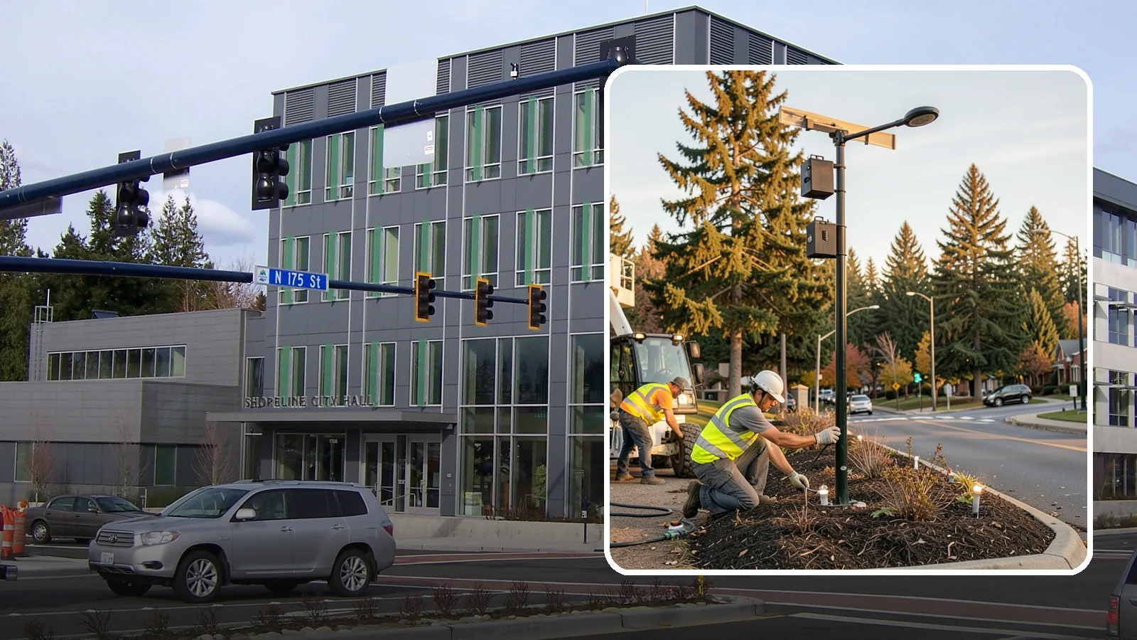Landscape Lighting Maintenance in Shoreline, King County, WA - Ongoing upkeep of low-voltage landscape lighting across municipal grounds, entries, and civic spaces.