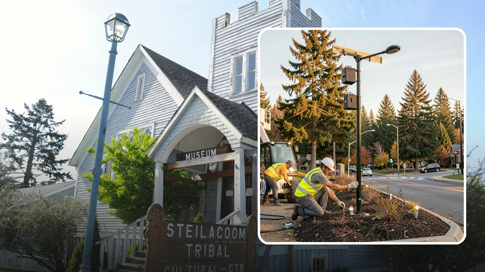Landscape Lighting Maintenance in Steilacoom, Pierce County, WA - Ongoing upkeep of low-voltage landscape lighting across municipal grounds, entries, and civic spaces.