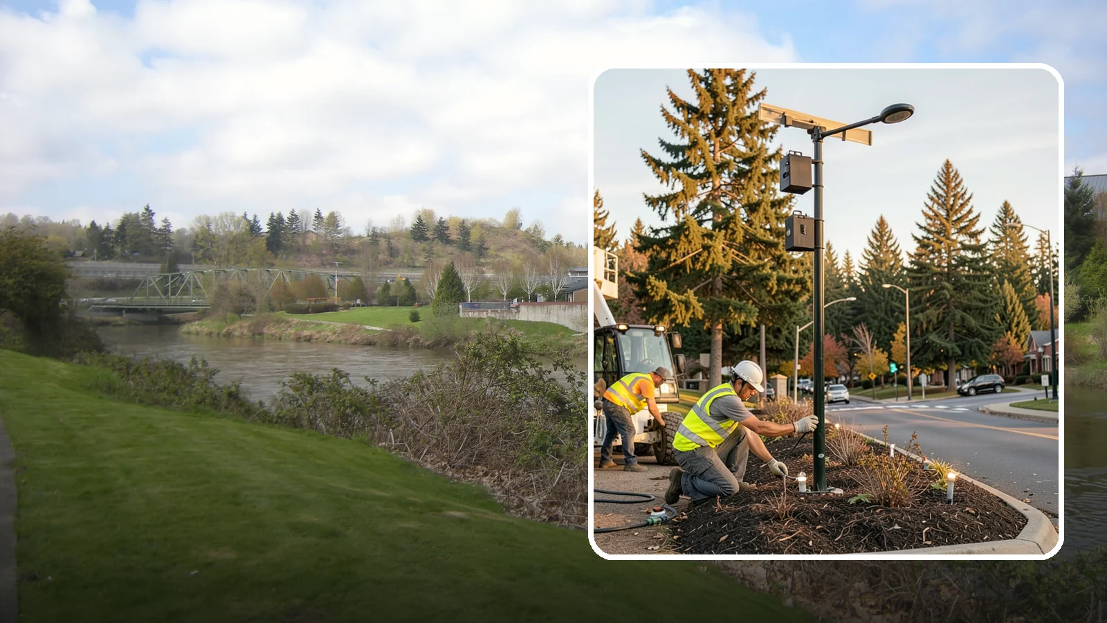 Landscape Lighting Maintenance in Tukwila, King County, WA - Ongoing upkeep of low-voltage landscape lighting across municipal grounds, entries, and civic spaces.