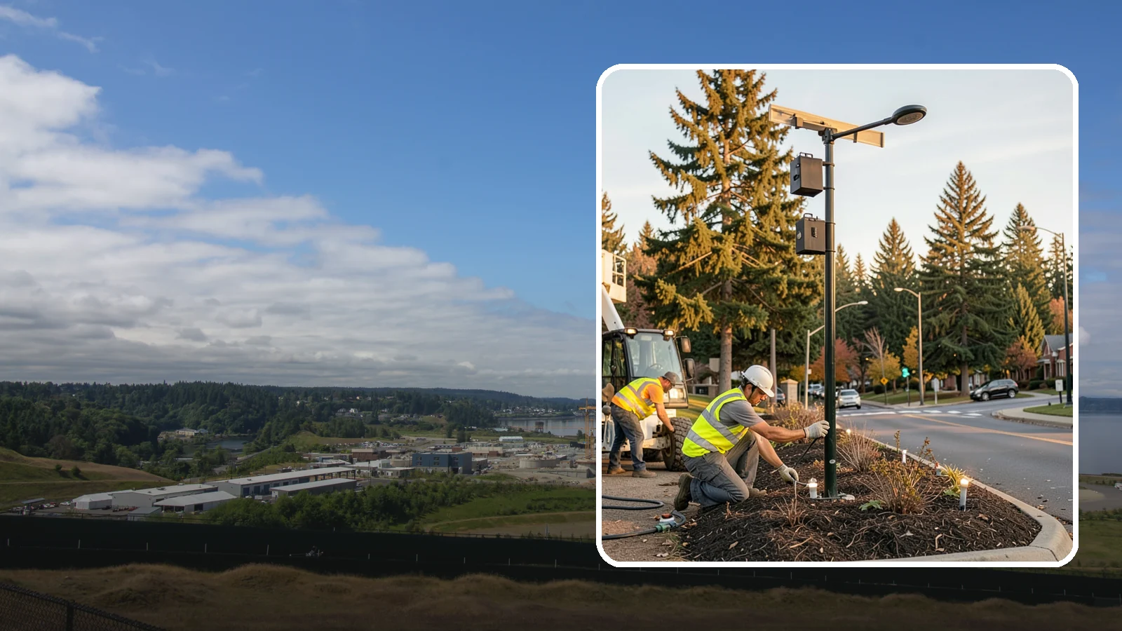 Landscape Lighting Maintenance in University Place, Pierce County, WA - Ongoing upkeep of low-voltage landscape lighting across municipal grounds, entries, and civic spaces.